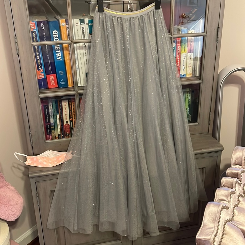 Beautiful ash blue long skirt